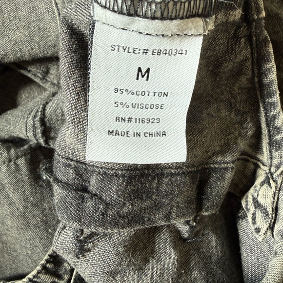 Easel Washed Black Denim Loose Fit Overalls - Picture 8 of 9